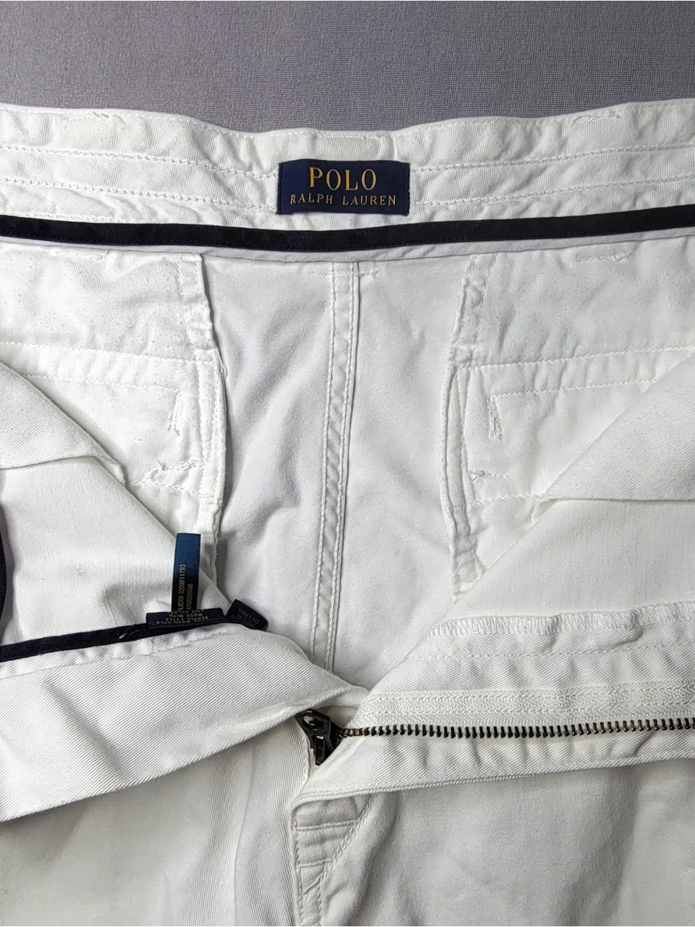 Polo by Ralph Lauren Men’s White Cargo Shorts with Utility Pockets